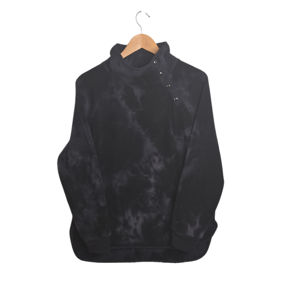 Green Tea Women's outdoor  Size Large Navy Blue  fleece Pullover 2 pockets